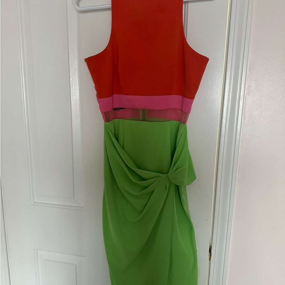 Alex Perry Colourful Midi Dress
